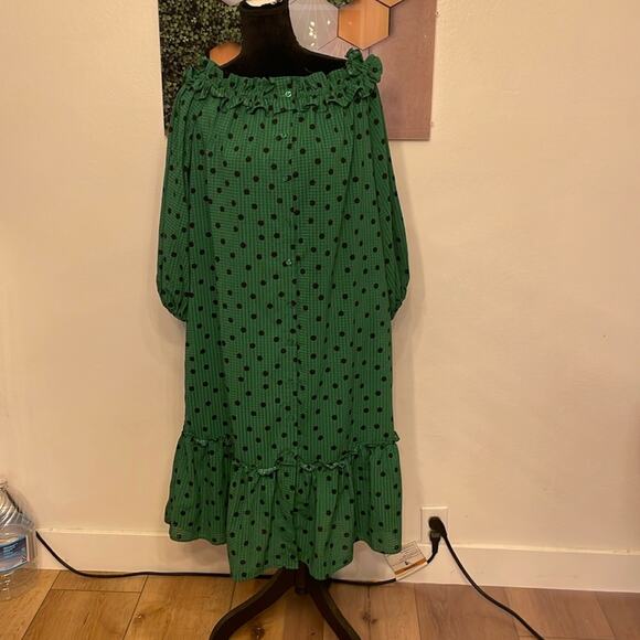 Who What Wear Polka Dot Dress Effortless Style with a Retro Twist - Picture 1 of 7
